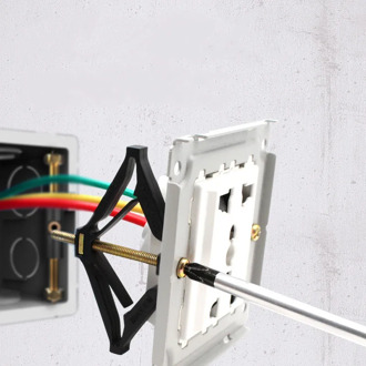 1 Set (6pcs) Wall Socket Bottom Box Repair Device 86mm Type Wall Switch Bottom Box Fixed Support Rod Electrical Accessories