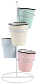 1 Set Balkon Bloem Stand Indoor Opbergrek Versiering Bloempot Houder