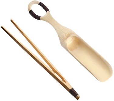 1 Set Bamboe Thee Lepel Log Kung Fu Thee Set Accessoires Koffie Maatlepel Keuken Gereedschap