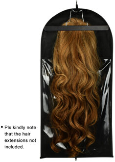 1 set Black Hair Extension Carrier Opslag-Pak Case Bag en Hanger, pruik Stands Hair Extensions Hanger Hair Styling Accessoire
