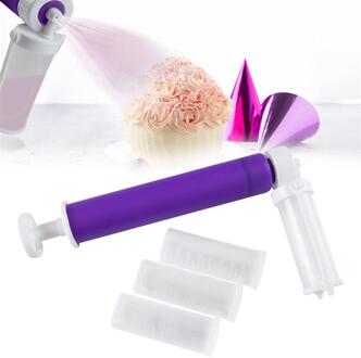 1 Set Cake Spuitpistool Taart Airbrush Coloring Spuit Stofdoek Handleiding Gieter Cake Decorating Gereedschap Keuken Bakken Tools Paars
