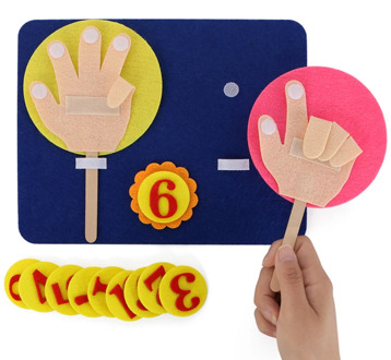 1 Set Children Maths Toys Finger Counting 1-10 Learning Montessori Educational Toy Felt Finger Numbers Teaching Aid DIY Gifts