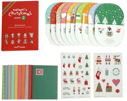 1 Set Christmas 3D Stereo Greeting Card AR Virtual Imaging Technology Creative