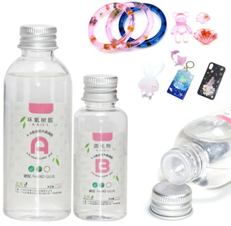 1 Set Clear Resin Epoxy High Adhesive 3:1 AB Crystal Glue Resin Jewelry Making