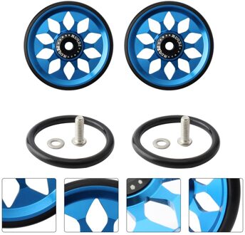 1 Set Cnc Wiel Vouwfiets Aluminium Legering Wiel Compatibel Met Brompton blauw