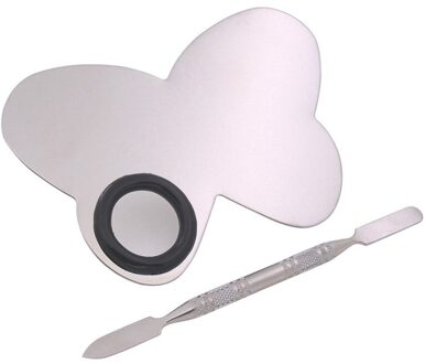 1 Set Cosmetische Nail Make Mixing Palet Spatel Rod Tool Professionele Rvs Handsfree Nail Art Manicure 04