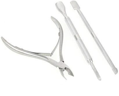 1 Set Cuticle Pushers Scissor Clipper Nipper Cutter Nail Art Tang Manicure Pedicure Gereedschap Voor Vrouwen Mannen TSLM1