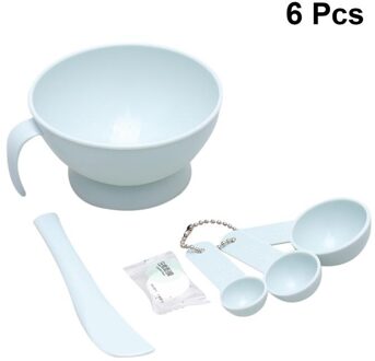 1 Set Diy Masker Kom Schoonheid Masker Kom Gereedschap Set Gezichtsverzorging Diy Masker Gereedschap Set Silica Bar Gauge diy Masker Korrels Set blauw