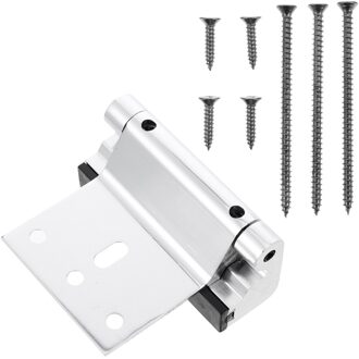 1 Set Duurzaam Aluminium Gezicht Frame Montage Meubels Scharnieren Met Schroeven zilver 2stk