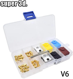 1 set E3D V6/MK7 1.75mm Nozzle+Heat block+mk8 mk7 Silicone Socks For A8 CR-10 Ender 3 3D Printer Extruder Print Head parts kit