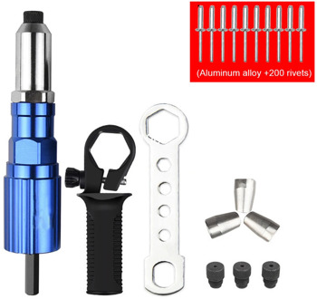1 Set Electric Rivet Gun Adapter 2.4mm-4.8mm Rivet Nut Gun Drill Adapter Cordless Riveting Tool Insert Nut Pull Rivet Tool