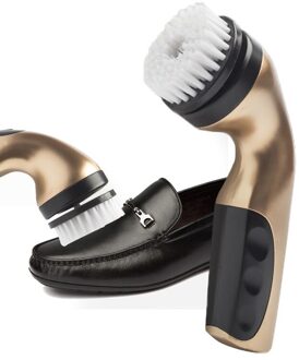 1 Set Elektrische Schoen Borstel Huishoudelijke Polijstmachine Draagbare Hand-Held Auto Polish Lederen 3 Soorten Opzetborstels Zorg