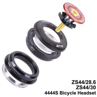 1 Set Fiets 4444S Headset 44Mm 1-1/8 "28.6 Rechte Buis Vork Semi Geïntegreerde rood