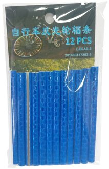 1 Set Fiets Reflecterende Stickers Wiel Spaken Buizen Strip Veiligheidswaarschuwing Licht Reflector Fietsen Fiets Licht Accessoires blauw