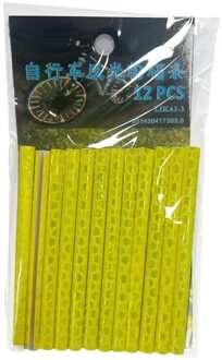 1 Set Fiets Reflecterende Stickers Wiel Spaken Buizen Strip Veiligheidswaarschuwing Licht Reflector Fietsen Fiets Licht Accessoires geel