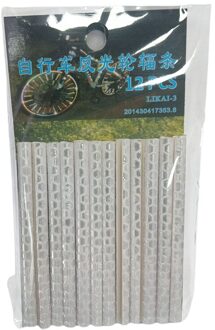 1 Set Fiets Reflecterende Stickers Wiel Spaken Buizen Strip Veiligheidswaarschuwing Licht Reflector Fietsen Fiets Licht Accessoires wit