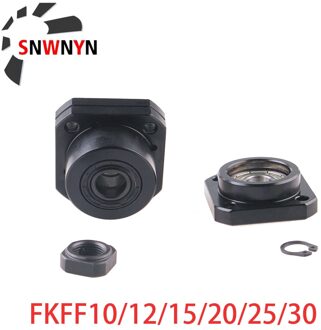 1 Set FKFF10/FKFF12/FKFF15/FKFF20 FKFF25 FKFF30 SFU1204 1605 Vaste Dreef End Ondersteunt Lager Mounts Voor bal Schroef Voor Cnc 1 reeks FKFF10