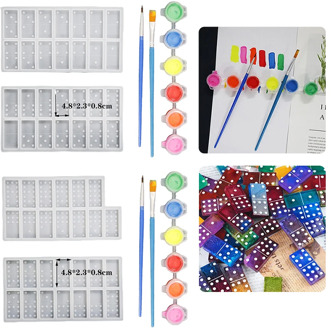 1 Set Game Toy Epoxy Resin Molds Dominoes Casting Silicone Mould DIY Crafts Polymer Clay Handmade Jewelry Making Tools
