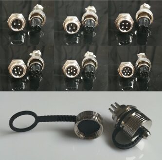 1 Set GX12 12mm Luchtvaart Plug Metalen Paneel Vrouwelijke + Mannelijke Connector + Metal Waterdicht 2pin/3pin/ 4pin/5pin/6pin/7pin