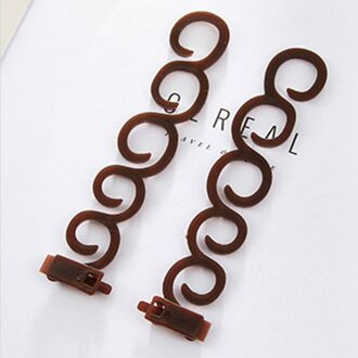 1 Set Haar Magic Twist Duizendpoot Styling Braid Clip Stick Bun Maker Diy Kapsel Tool Meisjes Schoonheid Haar accessoires chocola