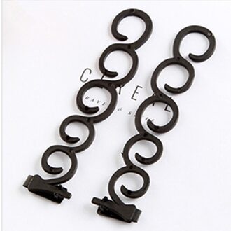 1 Set Haar Magic Twist Duizendpoot Styling Braid Clip Stick Bun Maker Diy Kapsel Tool Meisjes Schoonheid Haar accessoires zwart