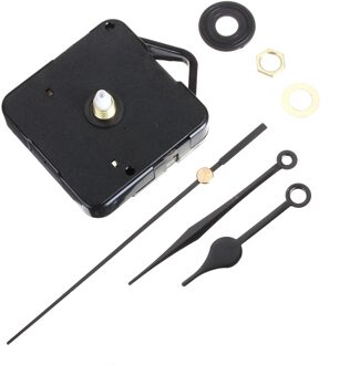 1 Set Handen Diy Quartz Klok Spindel Stille Beweging Mechanisme Reparatie Tools Onderdelen Kit Black Pointer