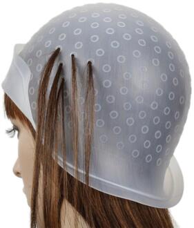 1 Set Herbruikbare Hair Colouring Highlighting Dye Cap Met Haken Frosting Tipping Kleur Styling Professionele Tools