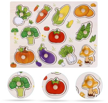 1 Set Houten Jigsaw Groenten Puzzel Kid Puzzel Educatief