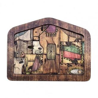 1 Set Houten Puzzel Creatieve Ontwikkelen Probleemoplossende Vermogen Primaire Kleur Hout Verbrand Educatief Speelgoed Jigsaw Voor Thuis