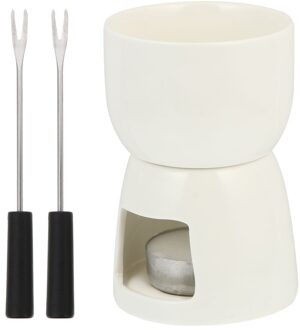 1 Set Keramische Fondue Chocolade Fondue Boter Warmer Pot Thuis Pot Met Kaars Boter Warmers Keramische Chocolade Pot Set