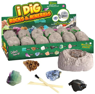 1 Set Kids DIY Natural Mineral Stone Digging Toy Fashionable Durable Kids Stone Collection Gemstone Specimens for Collector Kids
