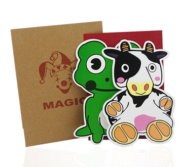 1 Set Kinderen Educatief Koe En Kikker Goocheltrucs Koeien Kleine Leuke Kikker Cartoon Dieren Podium Interactieve Magische Rekwisieten