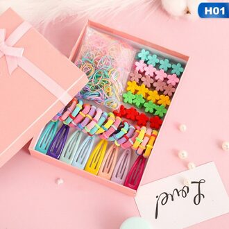1 Set Kinderen Kleurrijke Nylon Elastische Haarbanden Voor Baby Meisjes Elastiekjes Set Kids 730/870Pcs Paardenstaart houder Haar Clips Kits H01-220stk