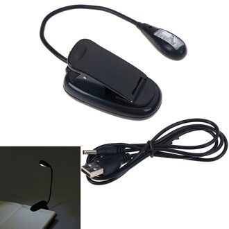 1 Set LED Clip Type Leeslamp Met USB Oplaadbare Dubbele Licht Lezen Nachtkastje Kleuren Oogzorg Helderheid Klem licht