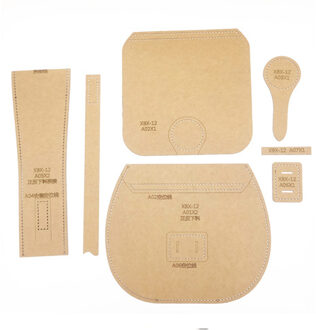 1 Set Lederen Craft Handtas Naaien Patroon Harde Kraftpapier Stencil Template Diy Handgemaakte Craft Supplies 210x190x65mm