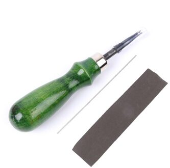 1 Set Lederen Rand Skiving Beveling Houten Handvat Craft Diy Snijgereedschap Kit Voor Diy Lederen Manual Cutting Edge 0.8mm