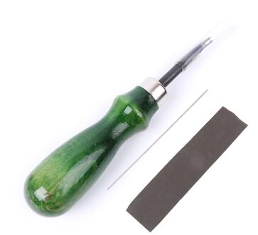 1 Set Lederen Rand Skiving Beveling Houten Handvat Craft Diy Snijgereedschap Kit Voor Diy Lederen Manual Cutting Edge 1mm
