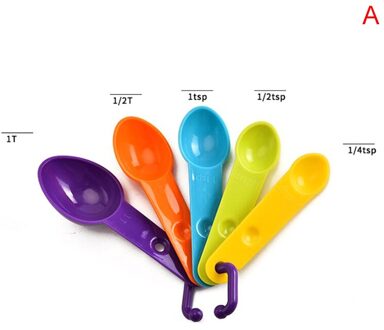 1 Set Maatlepels Kleurrijke Plastic Maatregel Lepel Nuttig Suiker Taart Bakken Lepel Keuken Bakken Meetinstrumenten