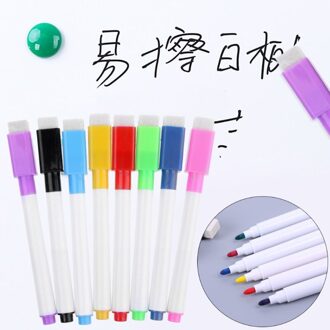 1 Set Magnetische Whiteboard Pen Uitwisbare Marker Kantoor Schoolbenodigdheden 8 Kleuren D08A