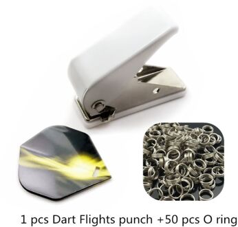 1 set Metal Vlucht Perforator en O Ringen Houd de As Dart Accessoires Willekeurige Kleur