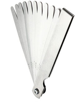 1 Set Metric Voelermaat 17 Blades 0.02-1.00mm Rvs Opvouwbaar Dikte Gap Filler Voeler Meters Voor measurment Tool
