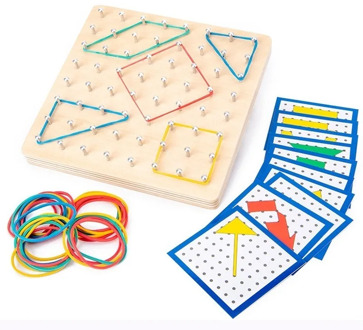 1 Set Montessori Toys Educational Wooden Toys Board Mathematical Manipulative Shape Cognition Preschool Learning Tools