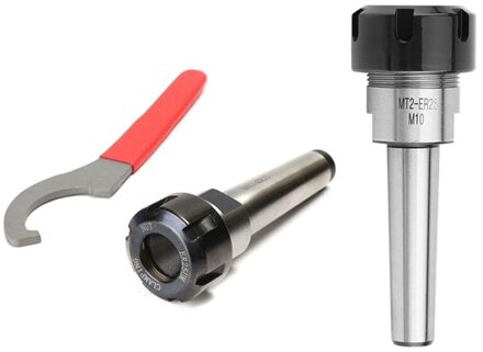 1 Set Mt3 Er25 M12 Collet Chuck Holder Vaste Cnc Frezen & 1 Pcs Er25 Mt2 M10 Taper Spantang houder