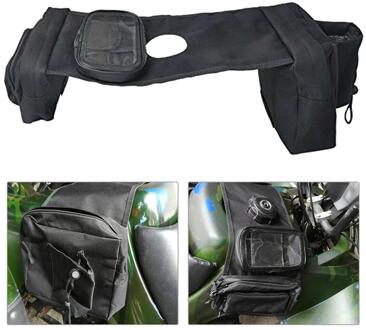 1 Set Multi-Pocket Atv Brandstoftank Zadeltas Mobiele Bekerhouder Voor Utv Yamaha Kawasaki Scooter Csv