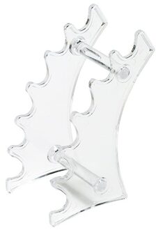 1 Set Nail Art Penselen Houder Clear Black Acryl Coating Bloem Verf Pen Stand Opslag Tool Nail Art Accessoire doorzichtig