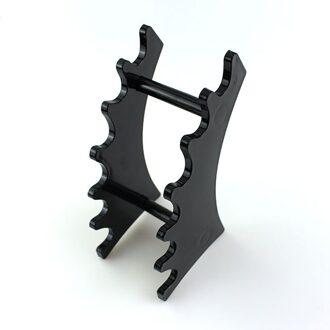 1 Set Nail Art Penselen Houder Clear Black Acryl Coating Bloem Verf Pen Stand Opslag Tool Nail Art Accessoire zwart