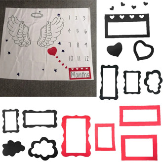 1 Set Newborn Baby Growth Milestone Blanket Costume Photography Props Non-woven Photo Frame Accessories