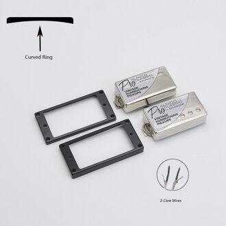 1 Set Originele Echt Epi Standaard Pro Gitaar Alnico Humbucker Pickup Nikkel/Goud Cover Gitaar Accessoires Licht Geel