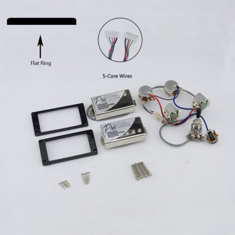 1 Set Originele Echt Epi Standaard Pro Gitaar Alnico Humbucker Pickup Nikkel/Goud Cover Gitaar Accessoires licht grijs