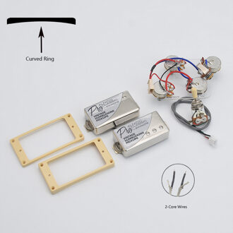 1 Set Originele Echt Epi Standaard Pro Gitaar Alnico Humbucker Pickup Nikkel/Goud Cover Gitaar Accessoires Oranje